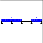  Continuous Beam - Four Span with One Span Unloaded