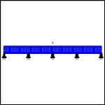  Continuous Beam - Four Span with a Uniformly Distributed Load